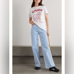 Ganni Striped Magny Jeans